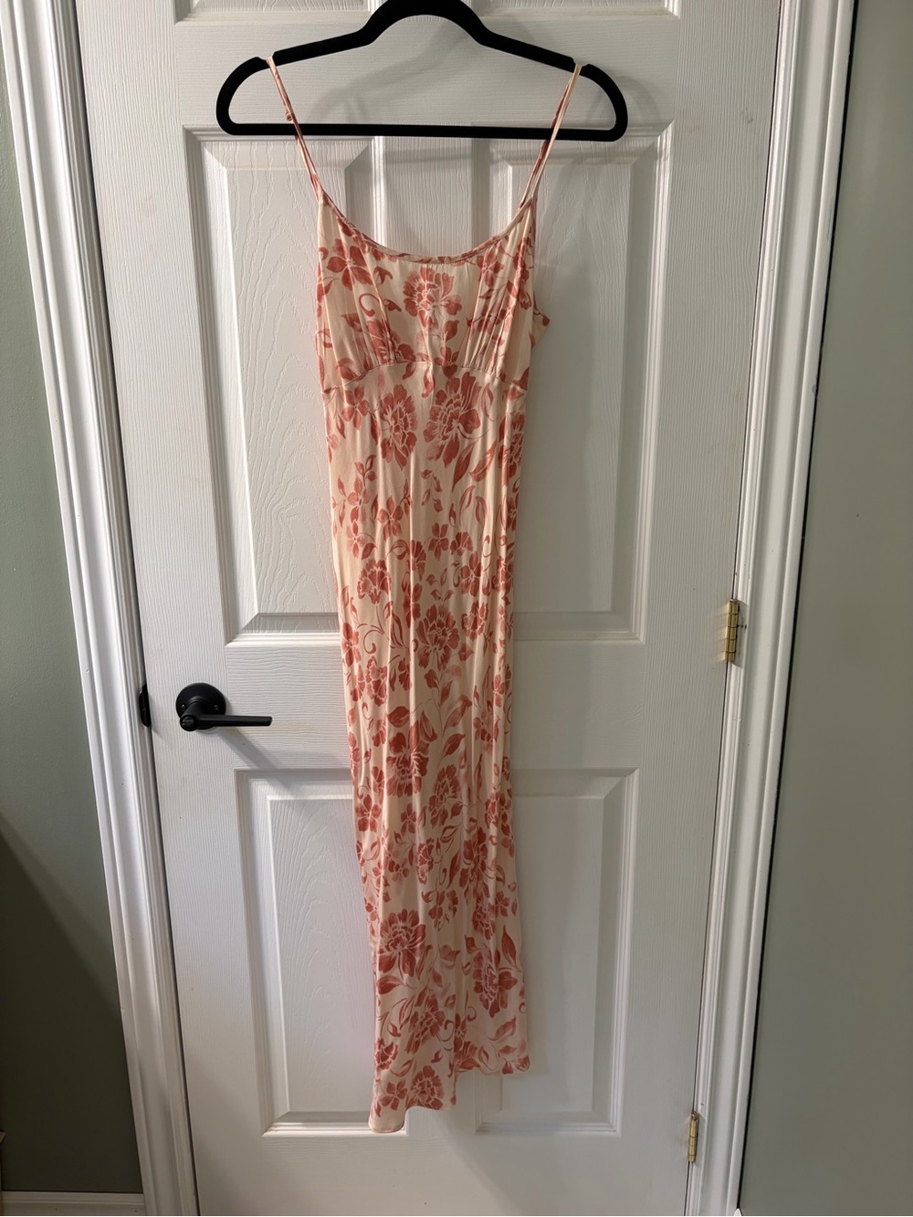 Bila Lightweight light Pink Dress with Coral Floral Motif